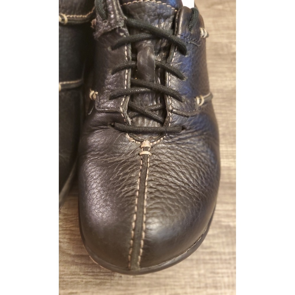 Clarks Bendables Leather Lace Up Shoes Women's Size 6.5 Black - Picture 3 of 12